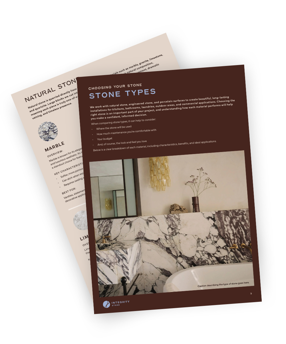 Stone Top Setting Overview.pdf Free Stone Selection Guide | Integrity Stone